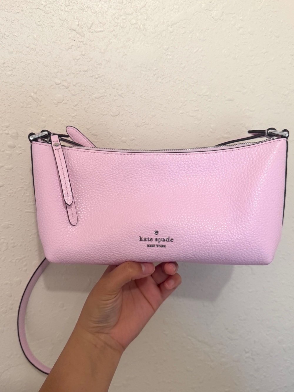 kate spade Light Pink Pebbled Leather Crossbody Bag